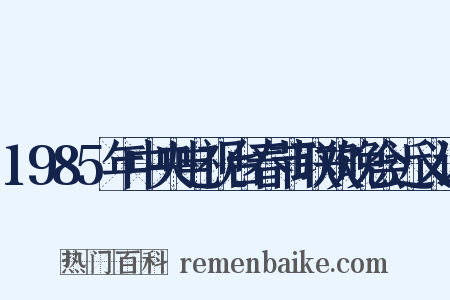 1985年中央电视台春节联欢晚会近义词是什么意思的图片